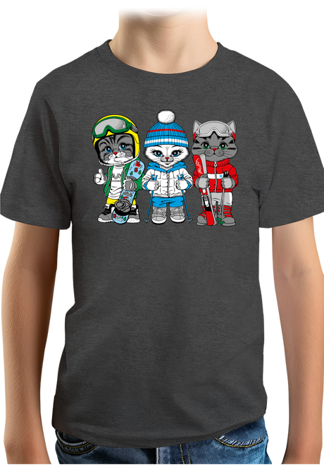 T-Shirt GarçonLes chats au ski (recto/verso)
