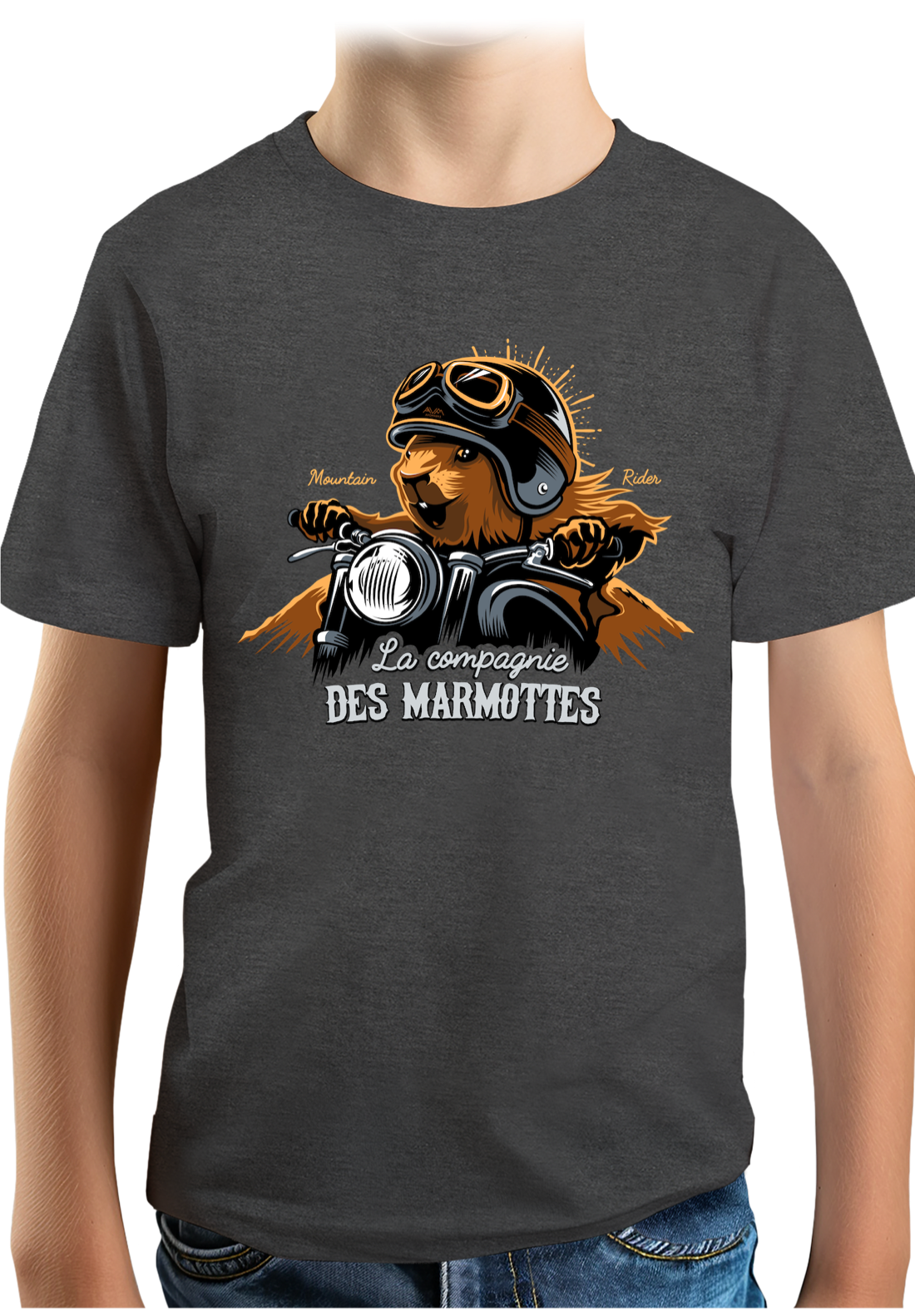T-Shirt Garçon Compagnie des Marmottes en Moto