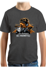 T-Shirt Garçon Compagnie des Marmottes en Moto