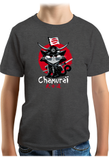 T-Shirt Garçon Chat en samouraï