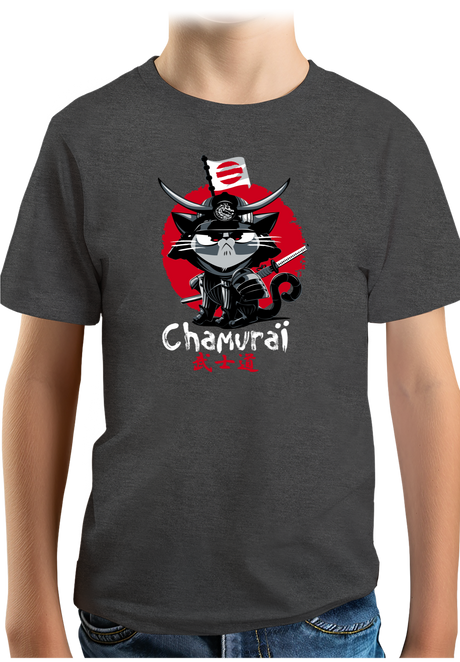 T-Shirt Garçon Chat en samouraï