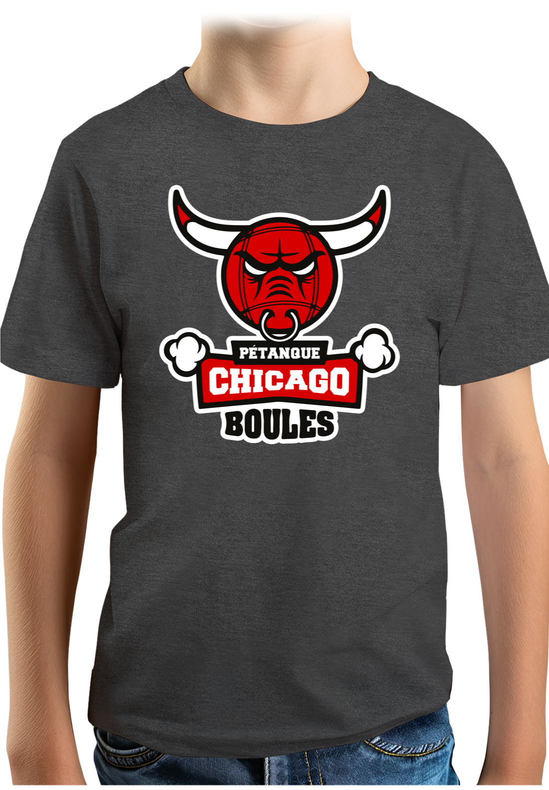 T-Shirt Garçon Pétanque Chicago Boules