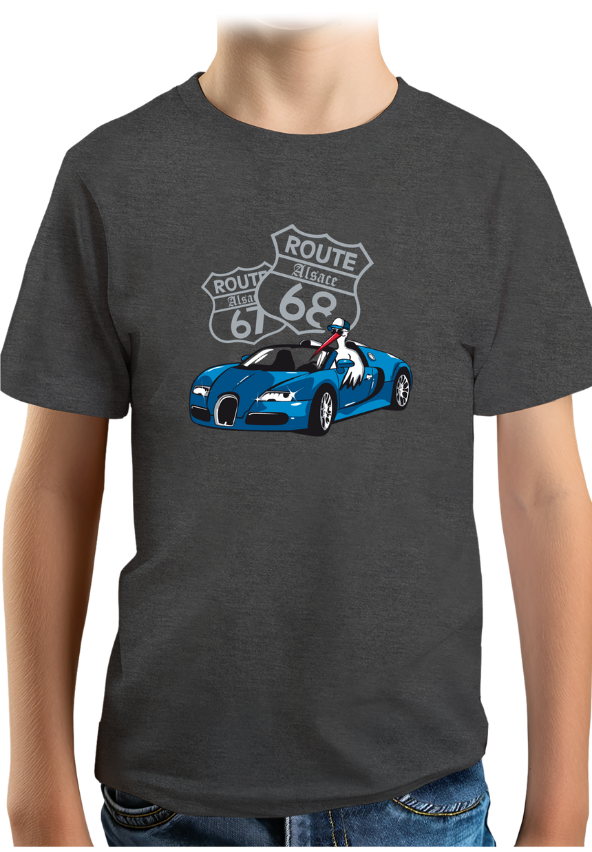 T-Shirt Garçon La Route de Molsheim en voiture