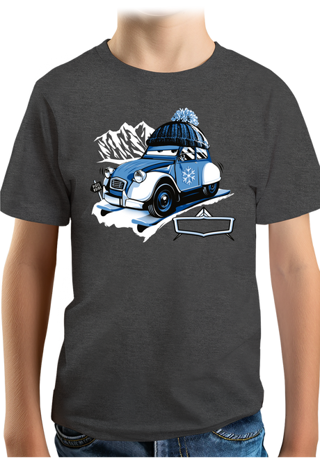 T-Shirt Garçon 2 cv sur la route du ski