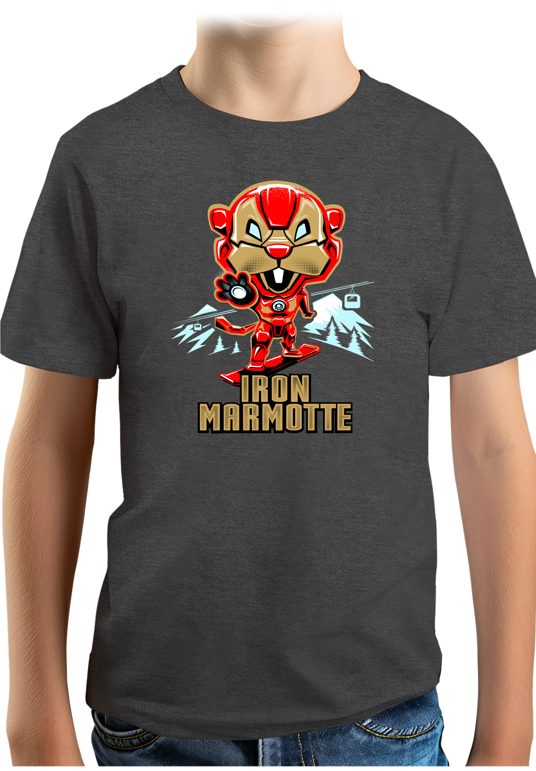T-Shirt Garçon Iron Marmotte