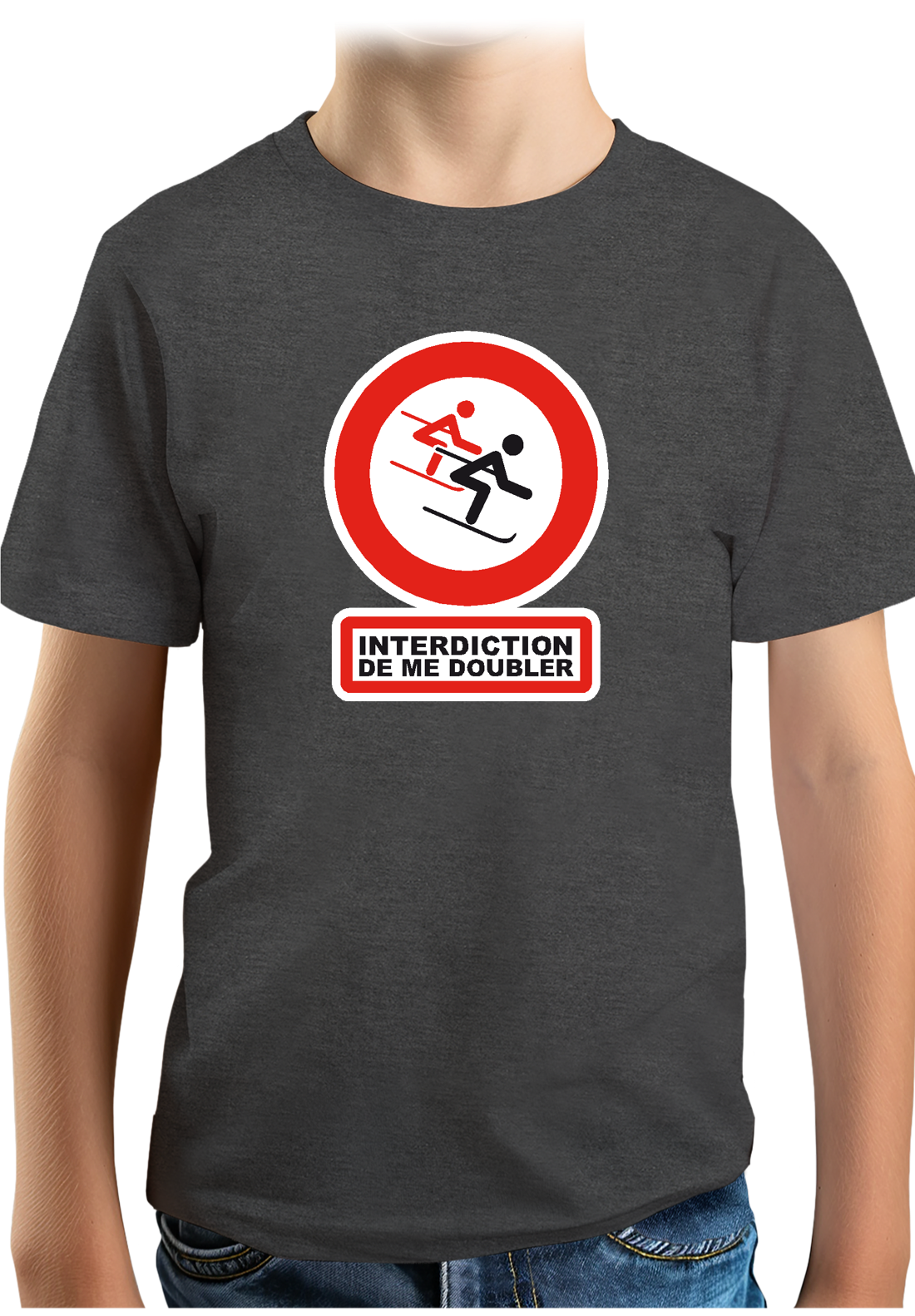 T-Shirt Garçon Interdiction de me doubler