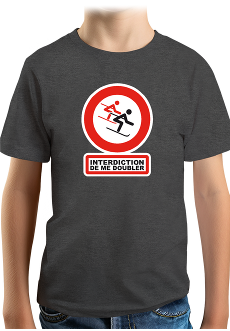 T-Shirt Garçon Interdiction de me doubler