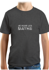 T-Shirt Garçon Je Hais Les Maths