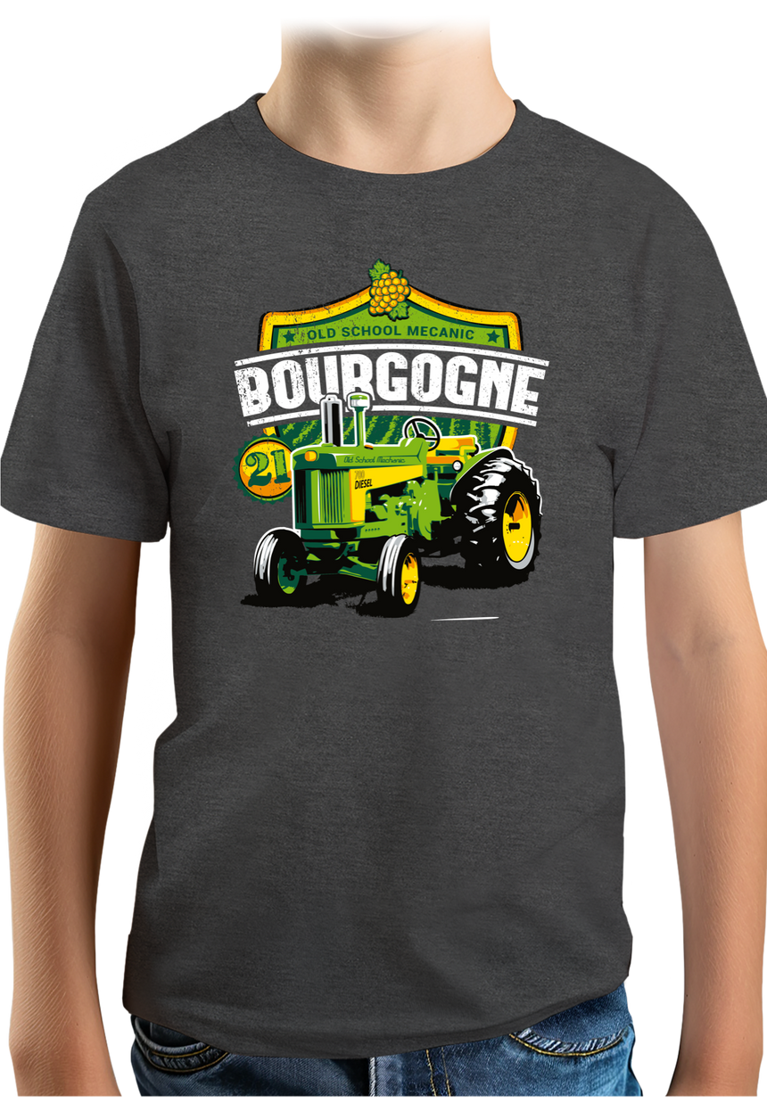 T-Shirt Garçon Tracteur Old school Mecanic