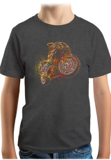T-Shirt Garçon Dessin moto abstrait