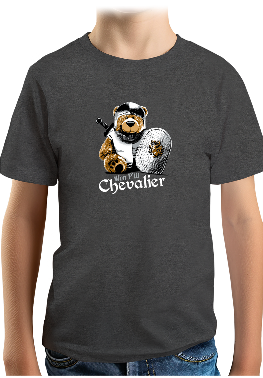 T-Shirt Garçon Ours mon p'tit chevalier