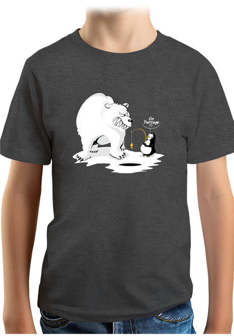 T-Shirt Garçon Ours et pingouin sur la banquise