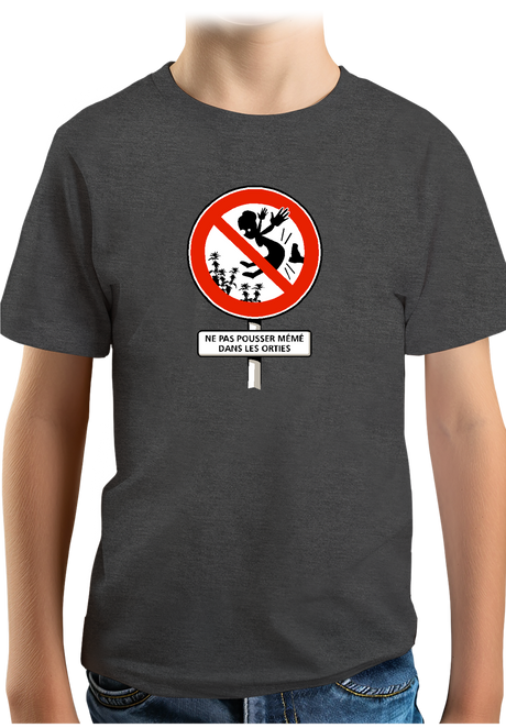 T-Shirt Garçon Faut pas pousser mémé dans les orties