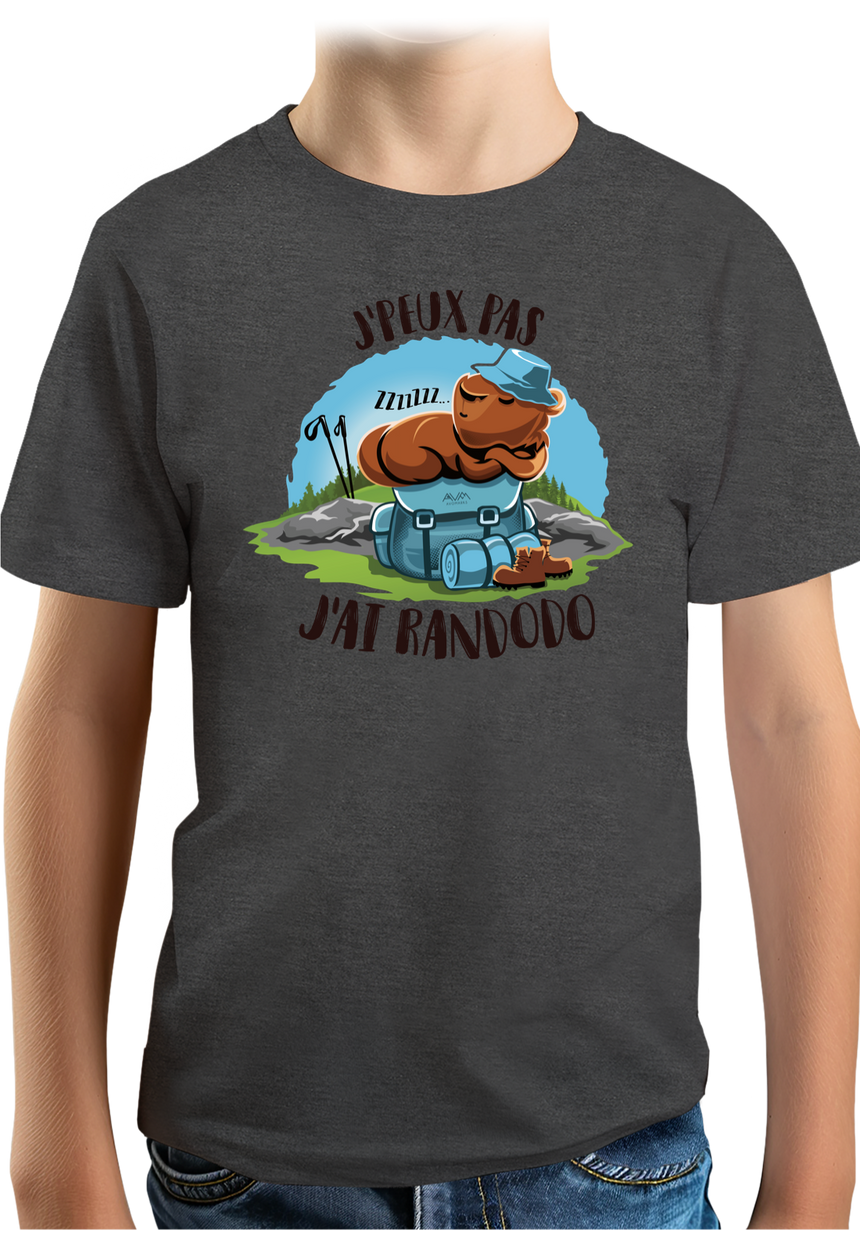 T-Shirt Garçon Les marmottes je peux pas j'ai randodo