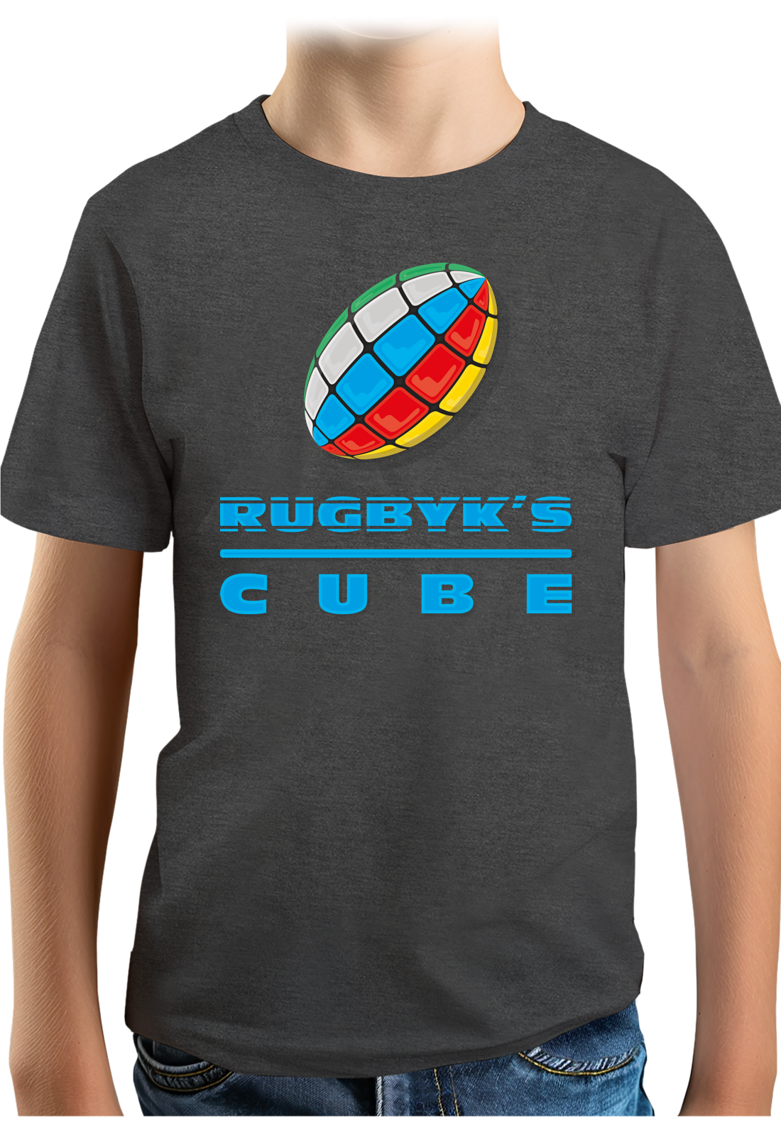 T-Shirt Garçon Rugby cube