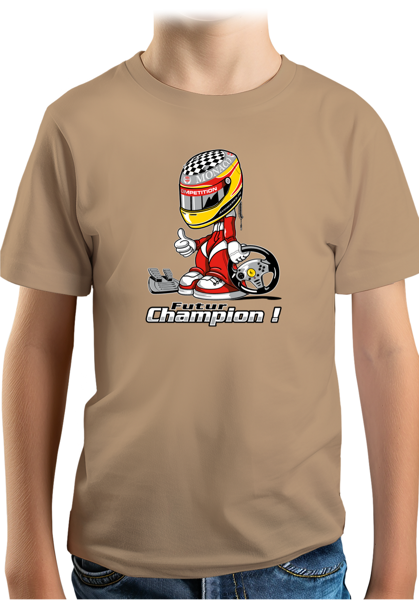 T-Shirt Garçon Futur champion de course