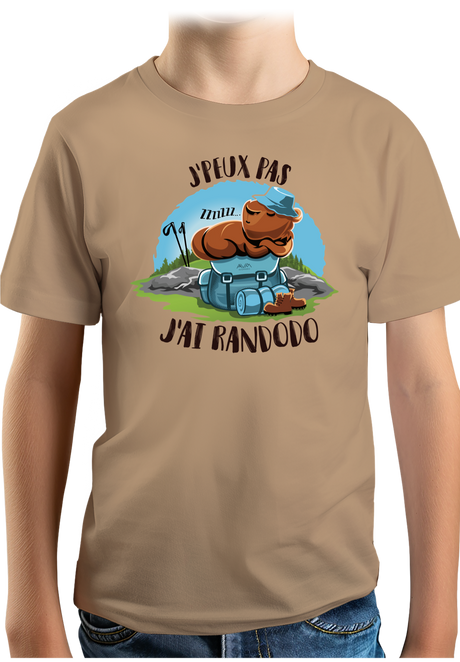T-Shirt Garçon Les marmottes je peux pas j'ai randodo