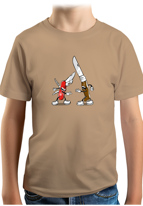 T-Shirt Garçon Shifumi couteaux Suisse contre Savoie