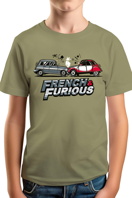 T-Shirt Garçon French & Furious 4L contre deuch