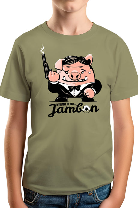 Tee-Shirt Garçon My name is Jean JAMBON