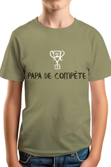 Tee-Shirt Garçon Un super papa de compete encre gonflante