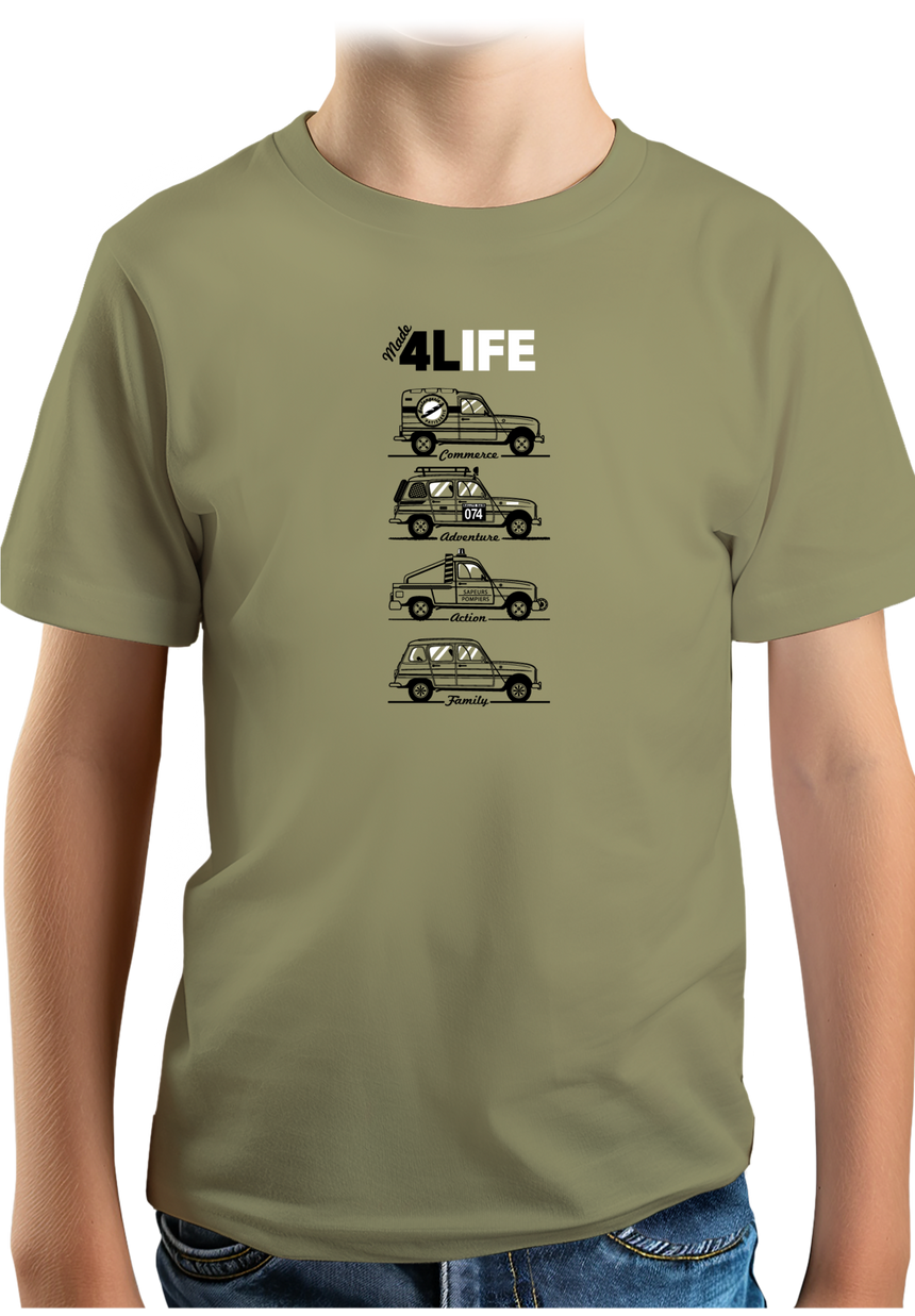 T-Shirt Garçon Voiture 4L Life