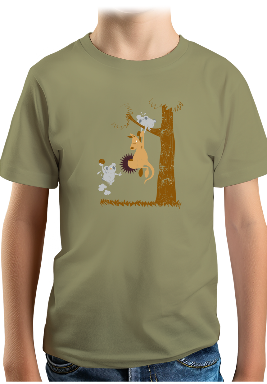 T-Shirt Garçon Basket kangourou et koala