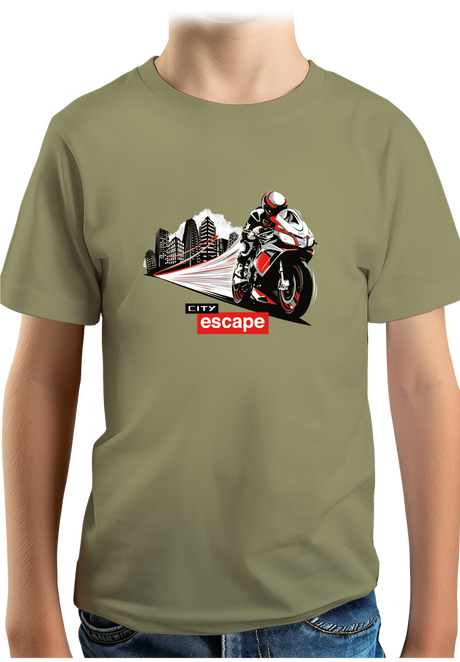 T-Shirt Garçon Milan city escape en moto