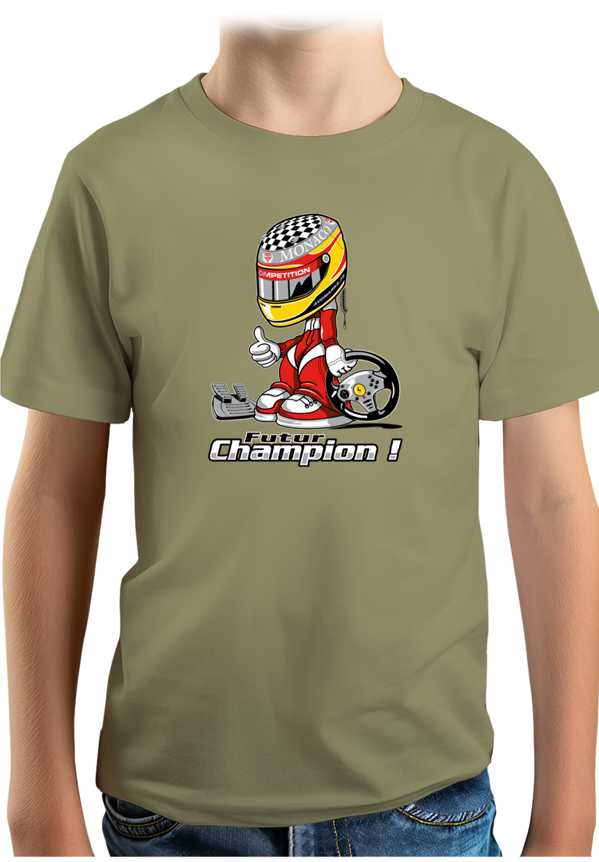 T-Shirt Garçon Futur champion de course
