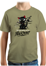 T-Shirt Garçon Mon chat déchire tout c'est un ninja