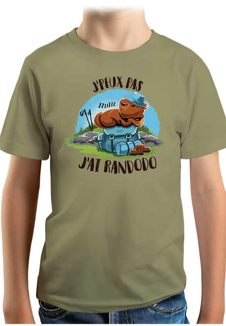T-Shirt Garçon Les marmottes je peux pas j'ai randodo