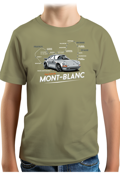 T-Shirt Garçon Le Tour du Mont blanc en Voiture Turbo
