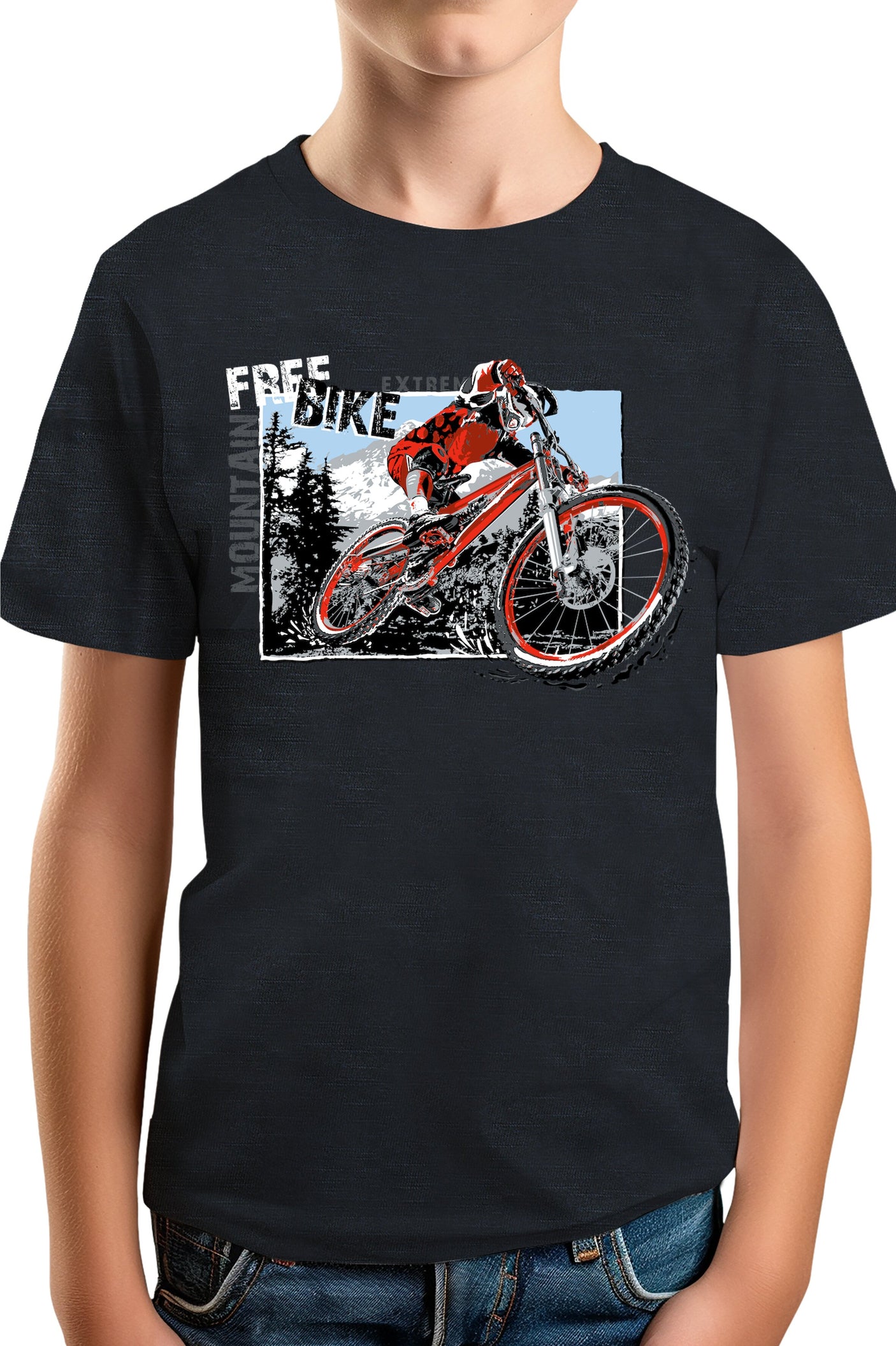 Tee-Shirt Garçon Mountain Bike velo