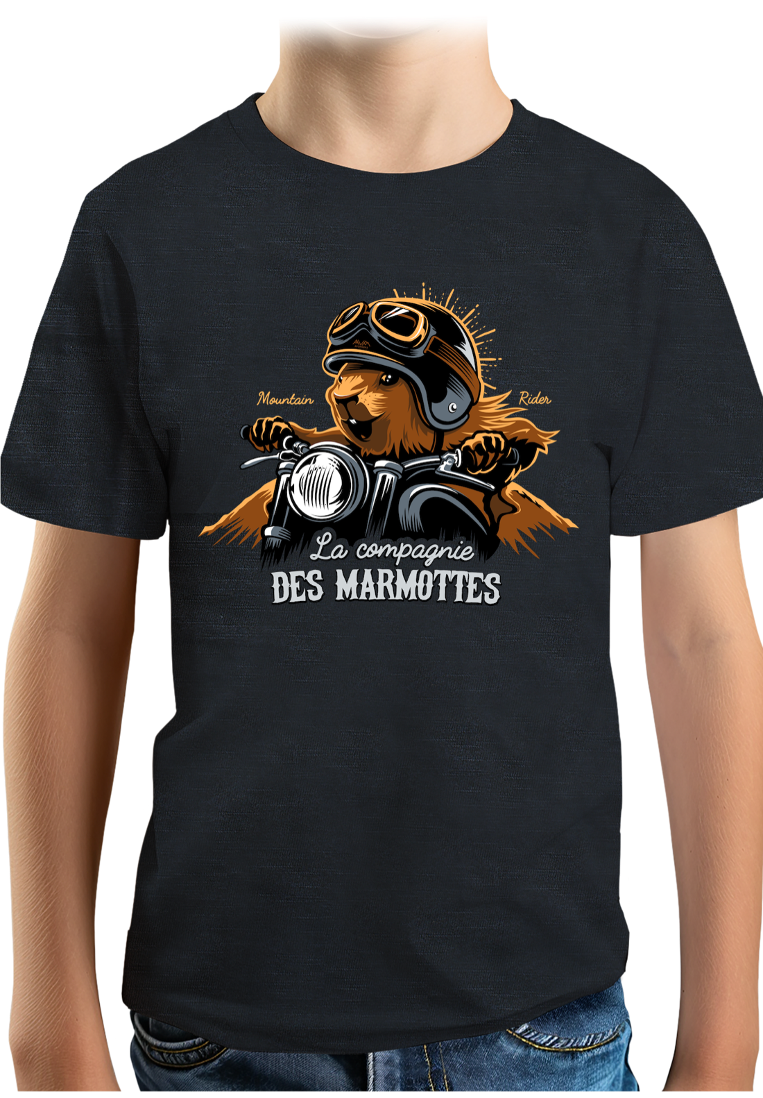 T-Shirt Garçon Compagnie des Marmottes en Moto