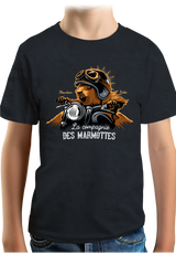 T-Shirt Garçon Compagnie des Marmottes en Moto