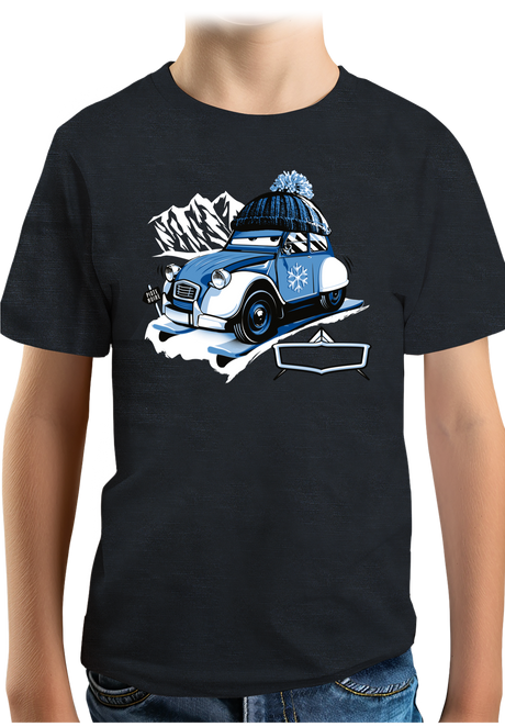 T-Shirt Garçon 2 cv sur la route du ski
