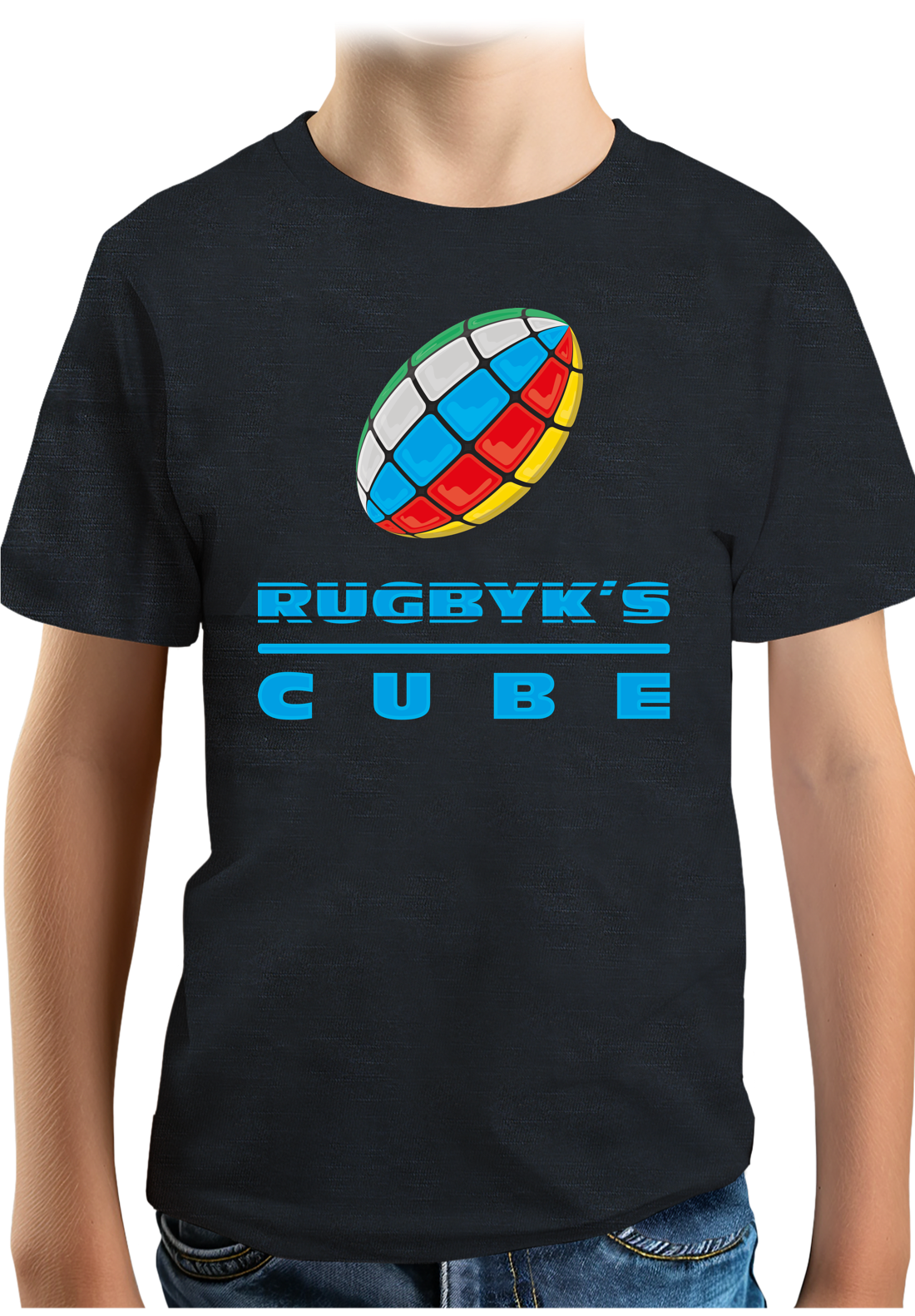 T-Shirt Garçon Rugby cube