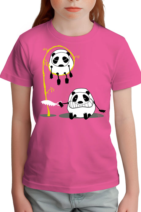 Tee-Shirt Fille Panda et bambou