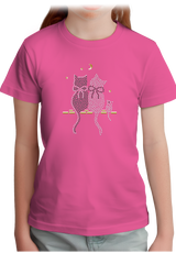 T-Shirt Fille Chat Souris Strass