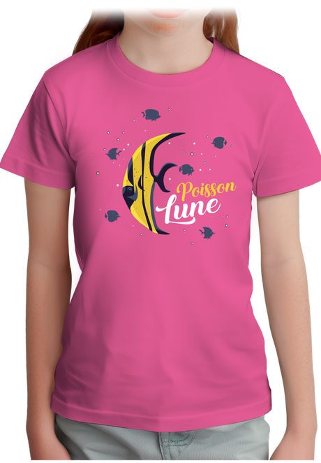 T-Shirt Fille Poisson lune avec strass
