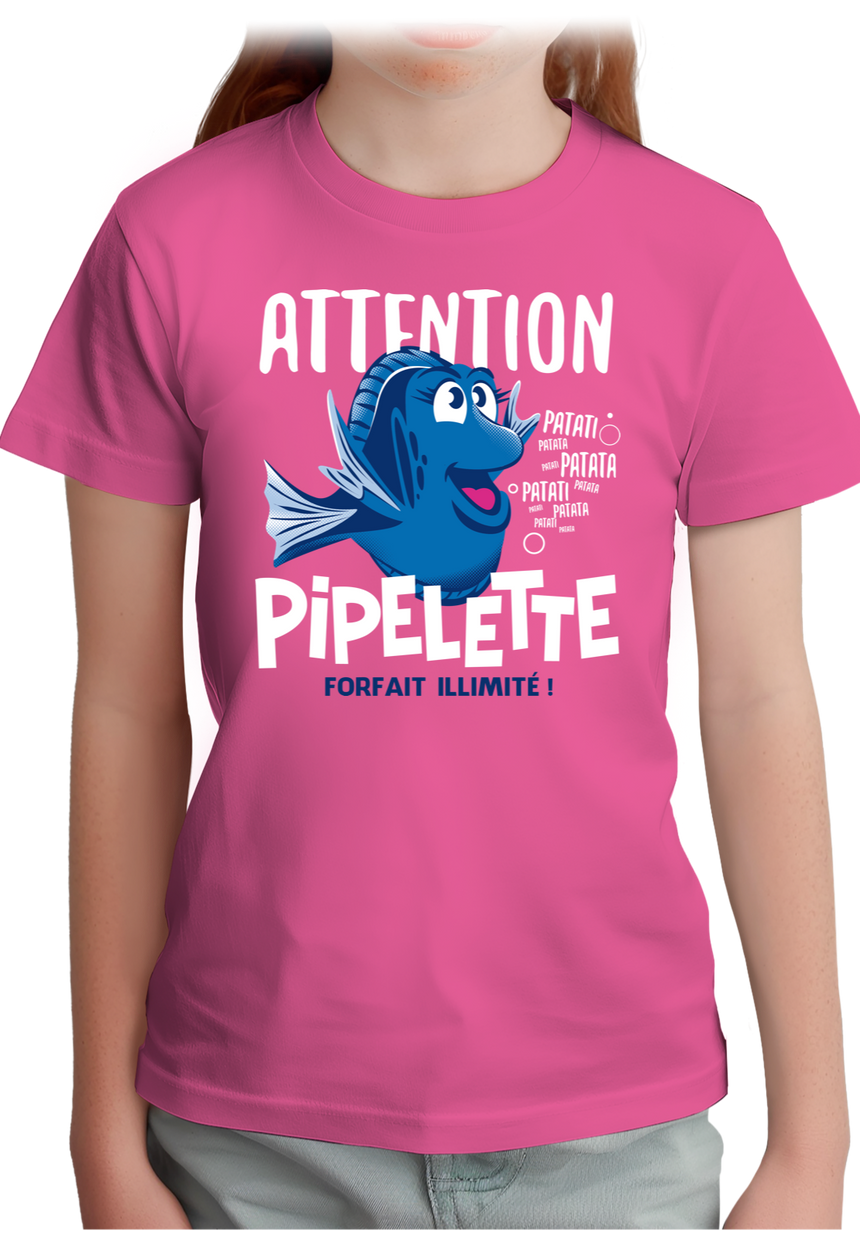 T-Shirt Femme Attention Dory poisson pipelette