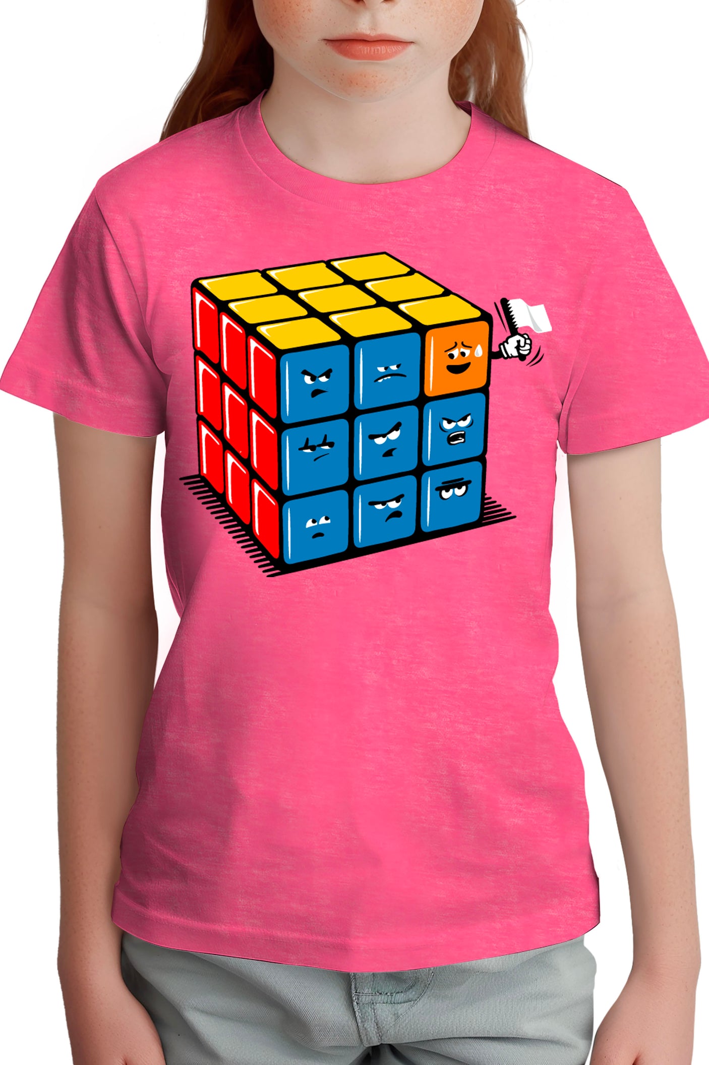 Tee-Shirt Fille Ruby Cube Avec Drapeau