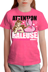 T-Shirt Fille Attention sirène râleuse