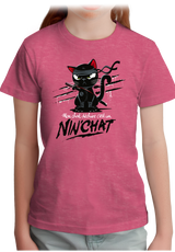T-Shirt Fille Mon chat déchire tout c'est un ninja
