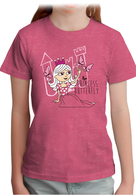 T-Shirt Fille Princesse papillon avec strass