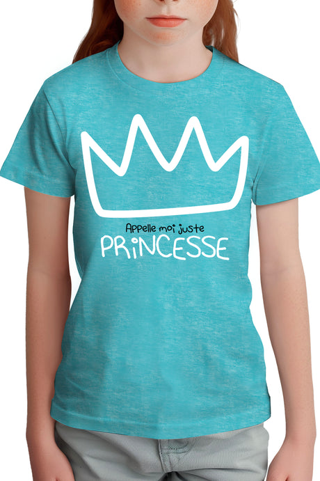 Tee-Shirt Fille Princesse Couronne appelle moi juste
