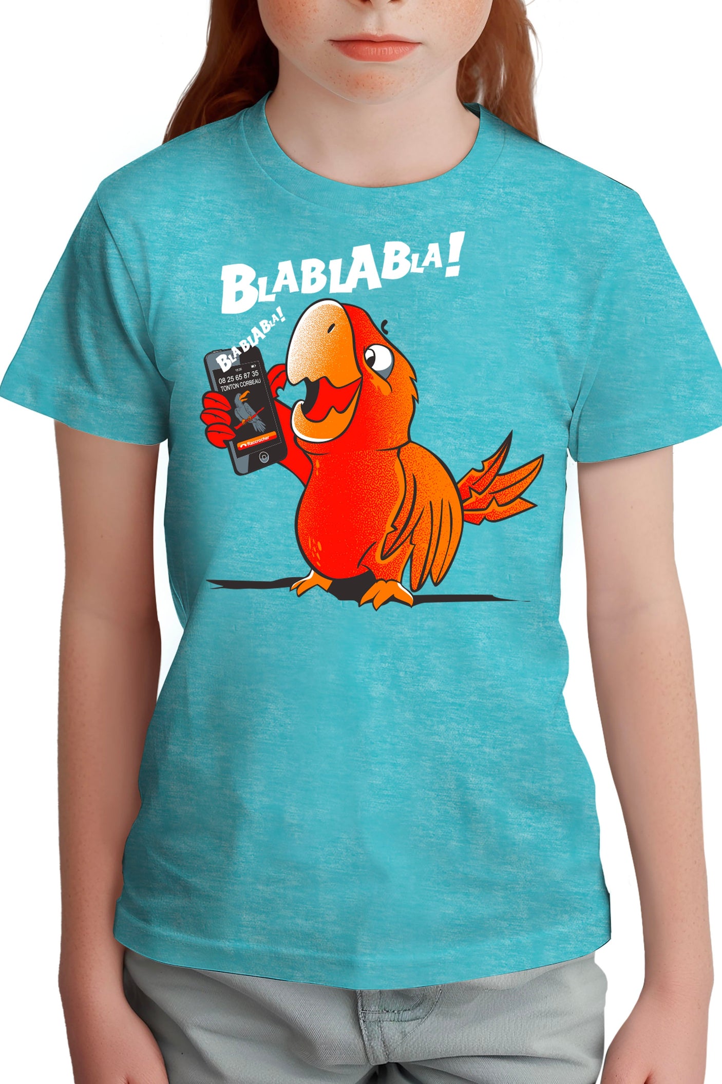 T-Shirt Fille Blablabla le Perroquet