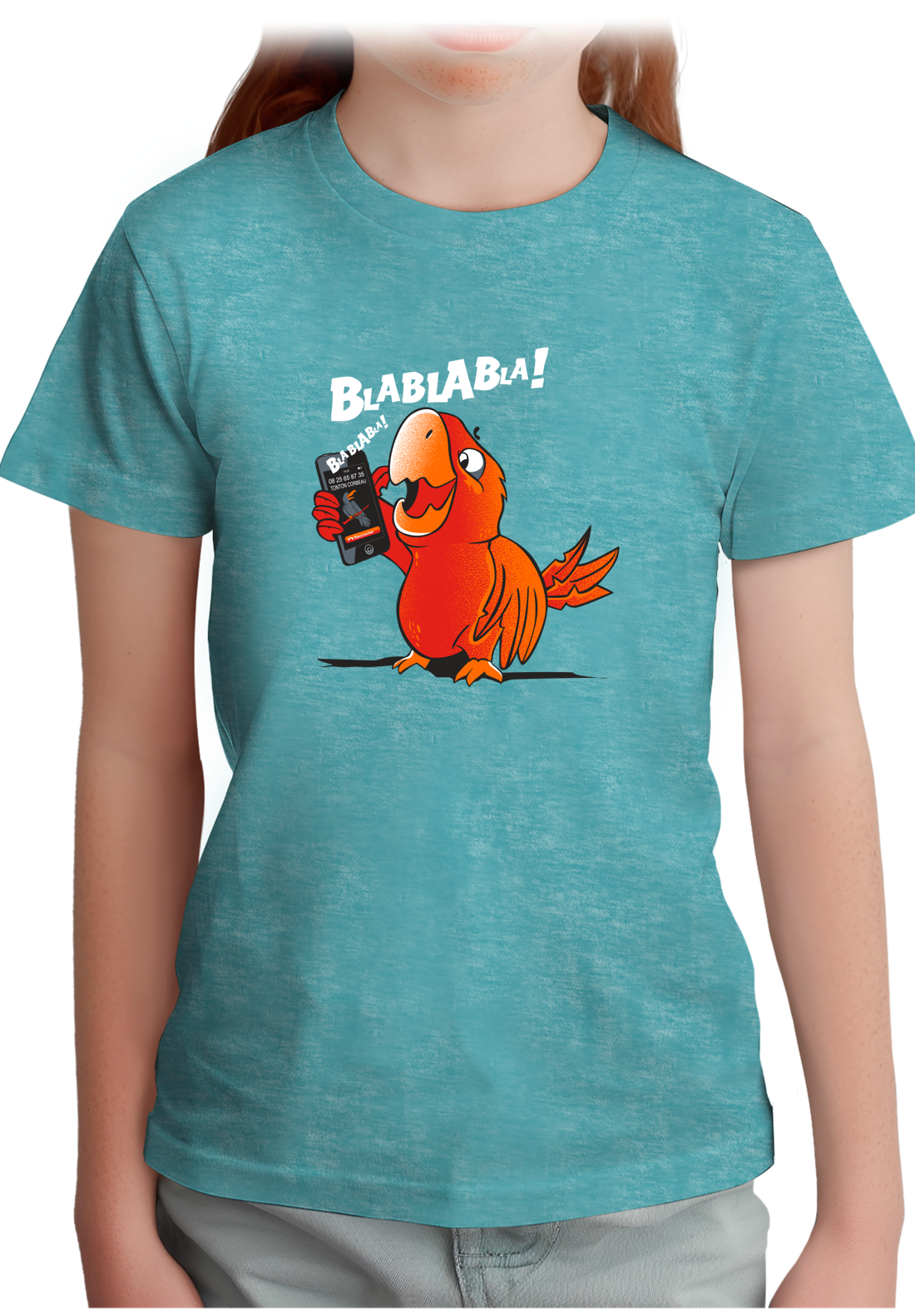 T-Shirt Fille Blablabla le Perroquet