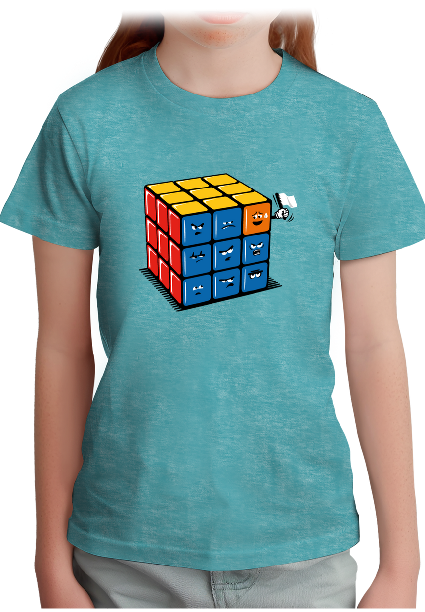 T-Shirt Fille Ruby cube avec drapeau