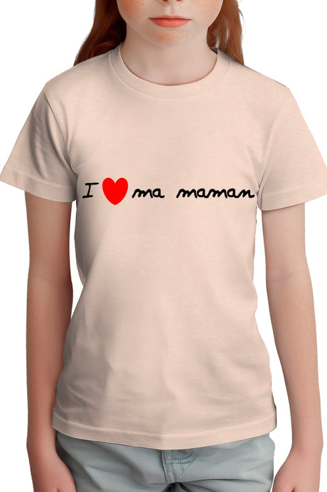 Tee-Shirt Fille I Love Maman
